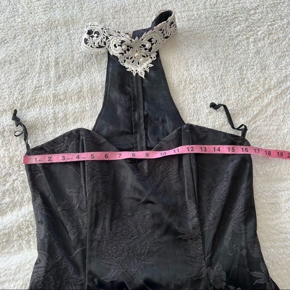 Vintage Gunne Sax Jessica McClintock Reverse Halter Party Dress - Picture 11 of 12